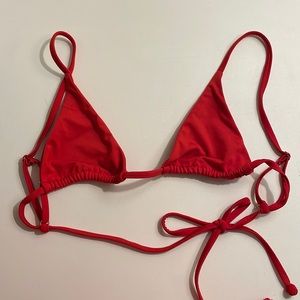 Lahana Swim Amara Adjustable Triangle Top in Red Size XS